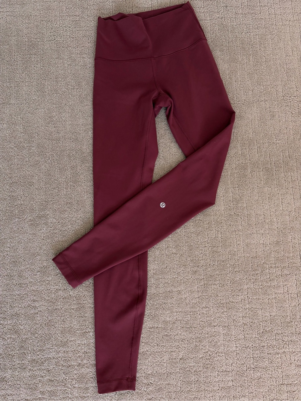 Lululemon Wunder Train HR Tight 28” Red Merlot Size 4